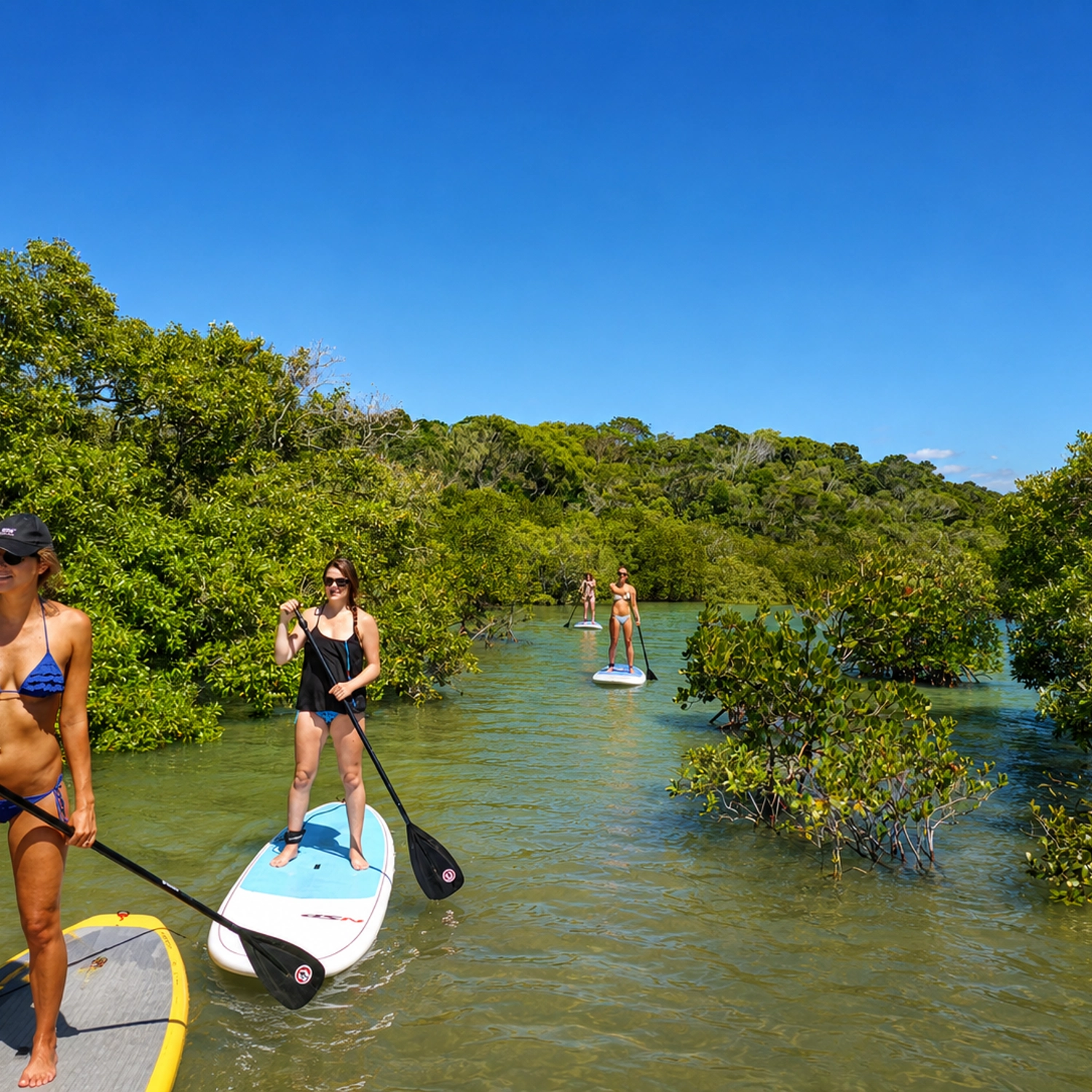 Noosa Stand Up Paddle & Mangrove Tunnel Tour (Fully Guided) 2